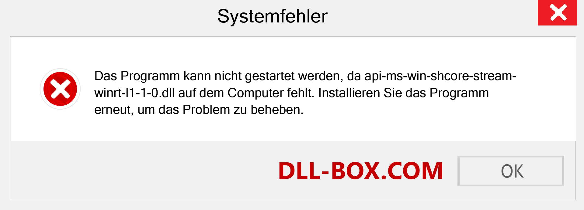 api-ms-win-shcore-stream-winrt-l1-1-0.dll-Datei fehlt?. Download für Windows 7, 8, 10 - Fix api-ms-win-shcore-stream-winrt-l1-1-0 dll Missing Error unter Windows, Fotos, Bildern